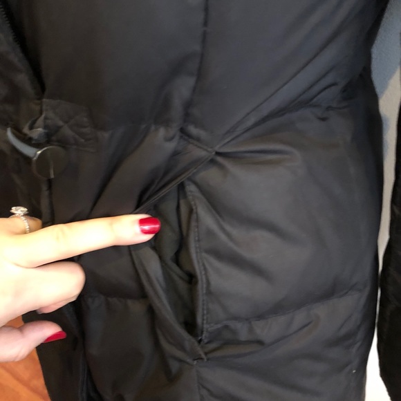 Ellen Tracy Black Down Puffer Jacket Real Fur - Picture 5 of 8